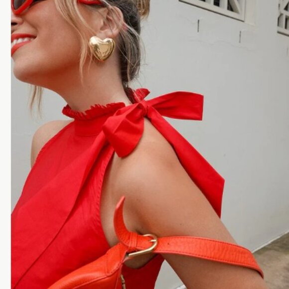 Wyatt Wylde Helena Dress Red Tiered Maxi Size XL - NEW WITH TAGS - Picture 3 of 6